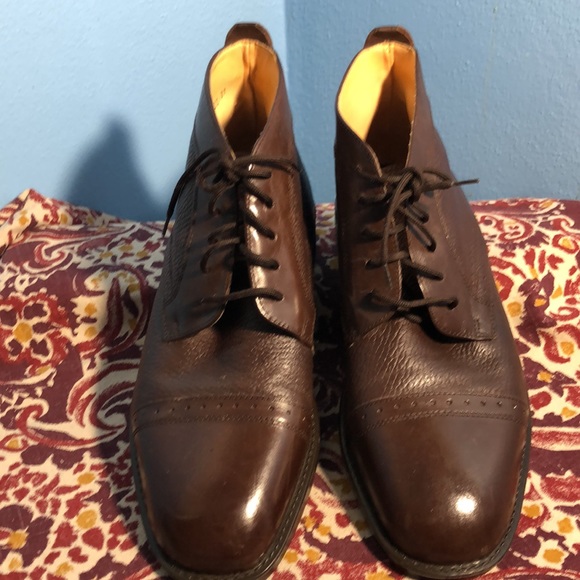 Stanley Blacker Brown Leather Chukka Boots - Picture 2 of 9